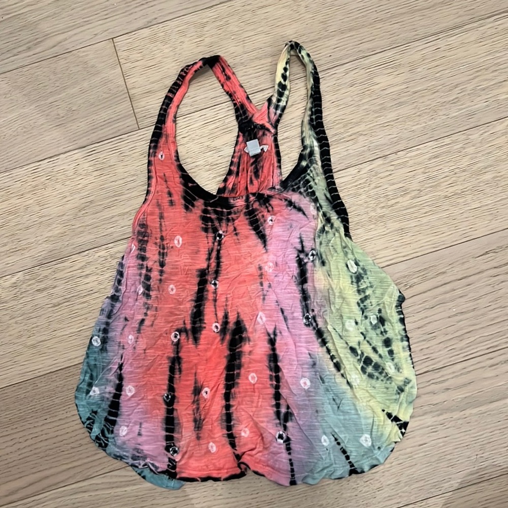 Urban Outfitters halter tank, rainbow tie dye, size S
